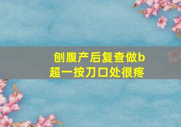 刨腹产后复查做b超一按刀口处很疼