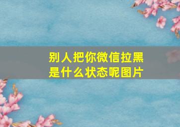 别人把你微信拉黑是什么状态呢图片