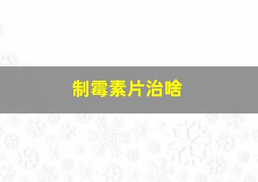 制霉素片治啥