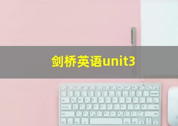 剑桥英语unit3