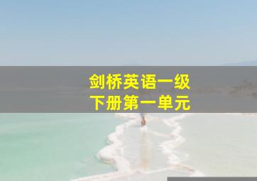 剑桥英语一级下册第一单元