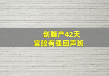 剖腹产42天宫腔有强回声斑