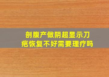 剖腹产做阴超显示刀疤恢复不好需要理疗吗