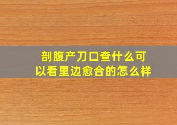 剖腹产刀口查什么可以看里边愈合的怎么样