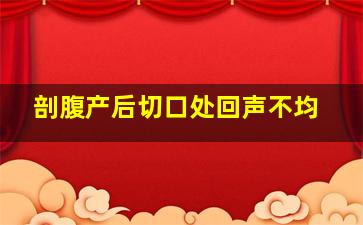 剖腹产后切口处回声不均