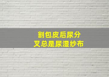 割包皮后尿分叉总是尿湿纱布