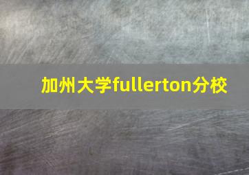 加州大学fullerton分校