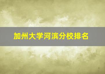 加州大学河滨分校排名