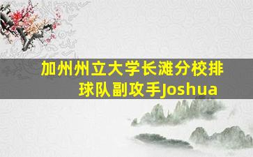 加州州立大学长滩分校排球队副攻手Joshua