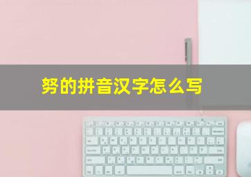 努的拼音汉字怎么写