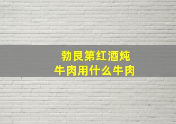 勃艮第红酒炖牛肉用什么牛肉