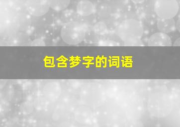 包含梦字的词语