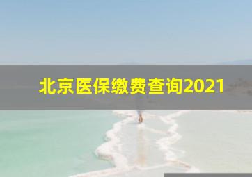 北京医保缴费查询2021