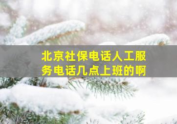 北京社保电话人工服务电话几点上班的啊