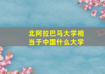 北阿拉巴马大学相当于中国什么大学