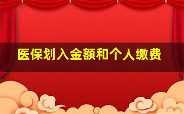 医保划入金额和个人缴费