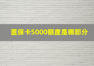 医保卡5000额度是哪部分