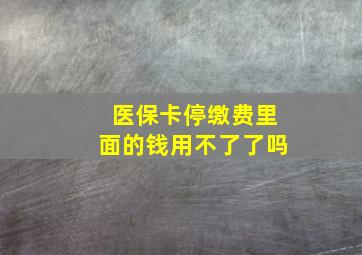 医保卡停缴费里面的钱用不了了吗