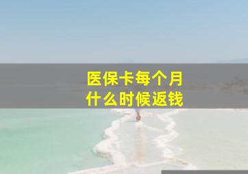 医保卡每个月什么时候返钱