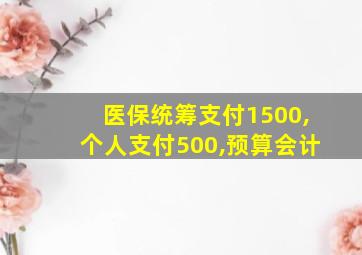 医保统筹支付1500,个人支付500,预算会计