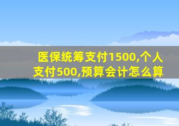 医保统筹支付1500,个人支付500,预算会计怎么算