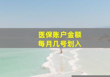 医保账户金额每月几号划入