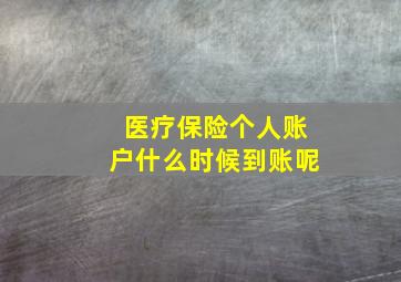 医疗保险个人账户什么时候到账呢