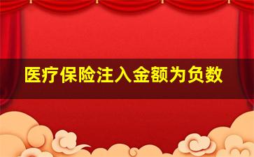 医疗保险注入金额为负数