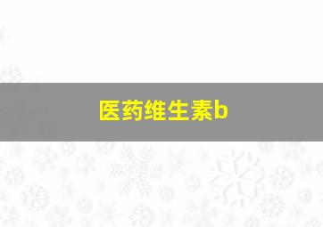 医药维生素b