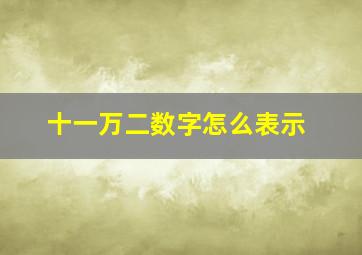 十一万二数字怎么表示