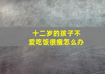 十二岁的孩子不爱吃饭很瘦怎么办