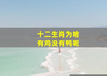 十二生肖为啥有鸡没有鸭呢