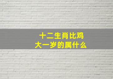 十二生肖比鸡大一岁的属什么