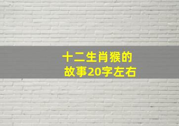 十二生肖猴的故事20字左右