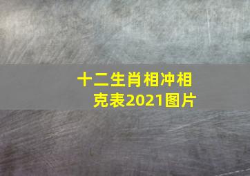 十二生肖相冲相克表2021图片