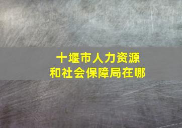 十堰市人力资源和社会保障局在哪