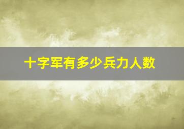 十字军有多少兵力人数