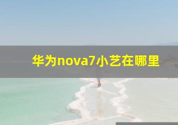 华为nova7小艺在哪里