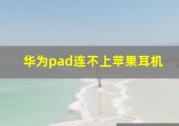 华为pad连不上苹果耳机