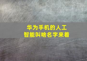 华为手机的人工智能叫啥名字来着