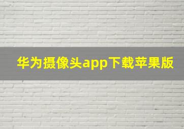 华为摄像头app下载苹果版