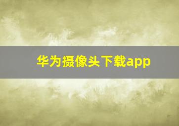 华为摄像头下载app