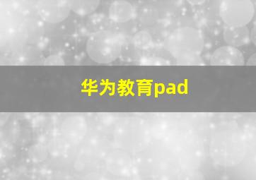 华为教育pad