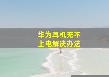 华为耳机充不上电解决办法