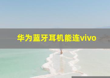 华为蓝牙耳机能连vivo