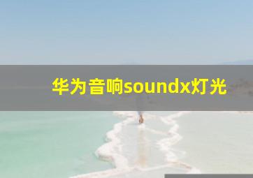 华为音响soundx灯光