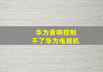 华为音响控制不了华为电视机