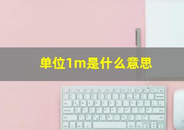 单位1m是什么意思