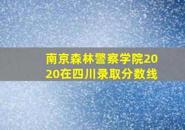 南京森林警察学院2020在四川录取分数线