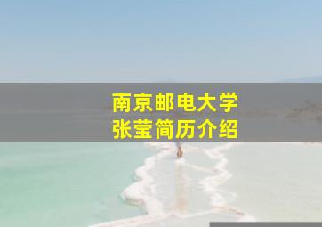 南京邮电大学张莹简历介绍